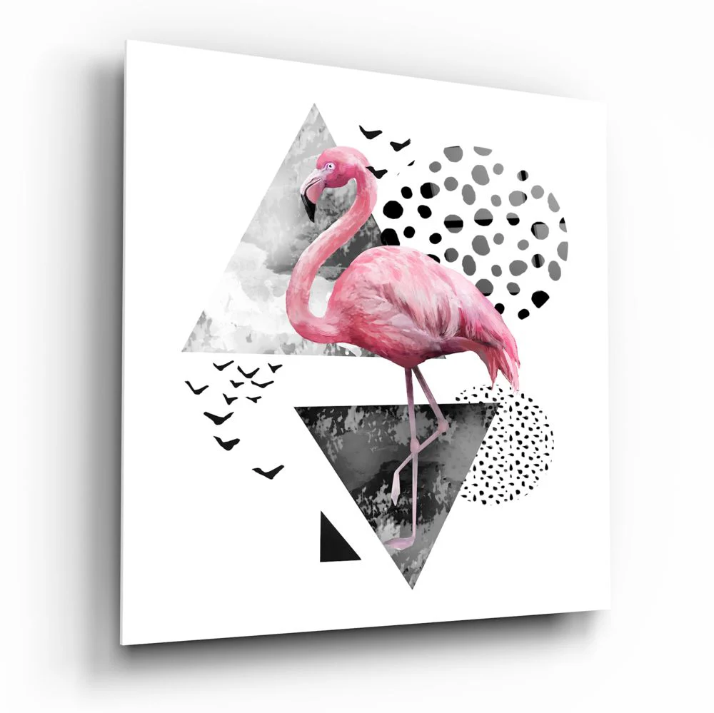 Flamingo Glass Wall Art - Image 2