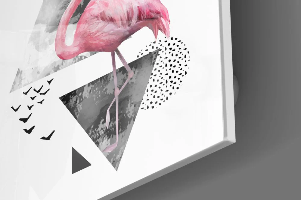 Flamingo Glass Wall Art - Image 3