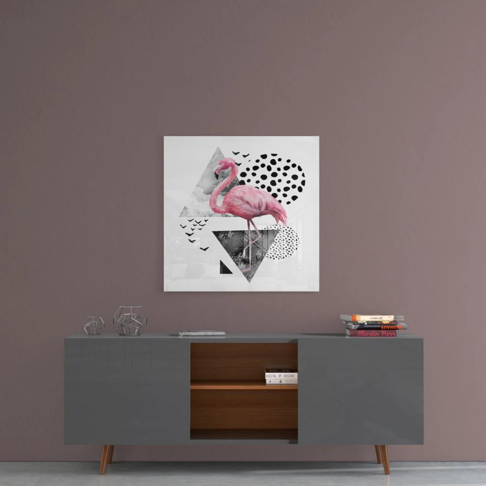 Flamingo Glass Wall Art - Image 5