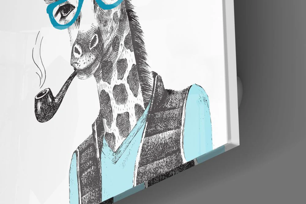 Mr. Giraffe Glass Wall Art - Image 3