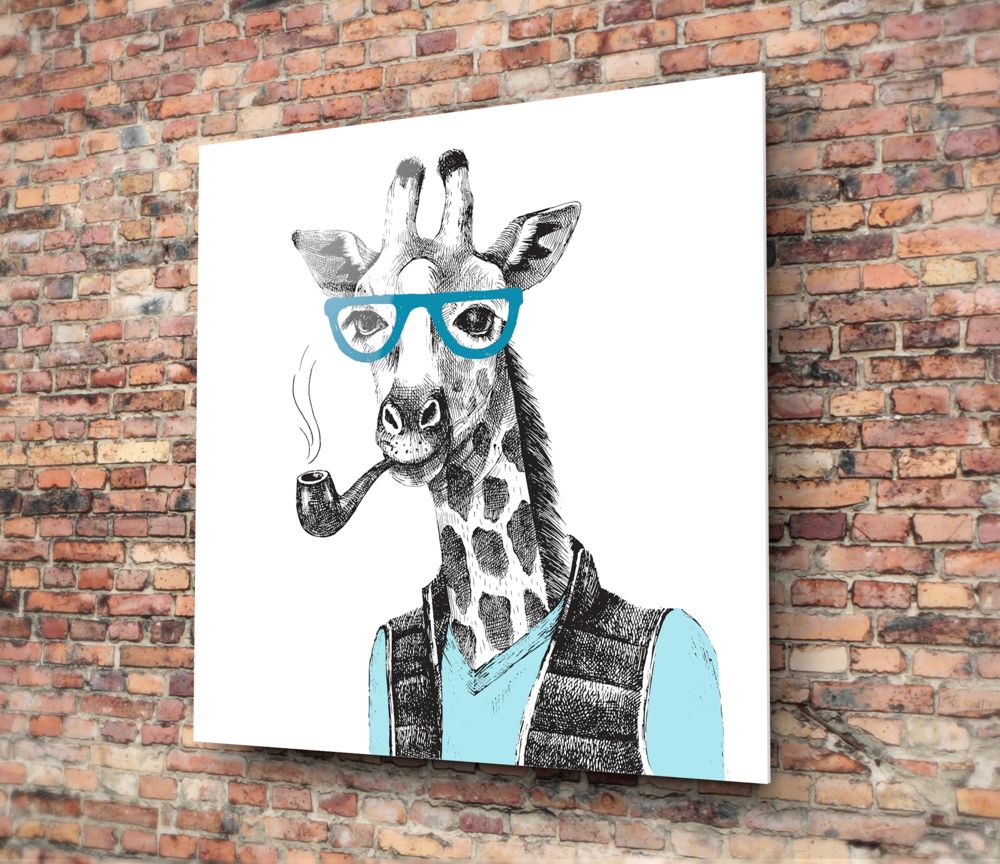 Mr. Giraffe Glass Wall Art - Image 4