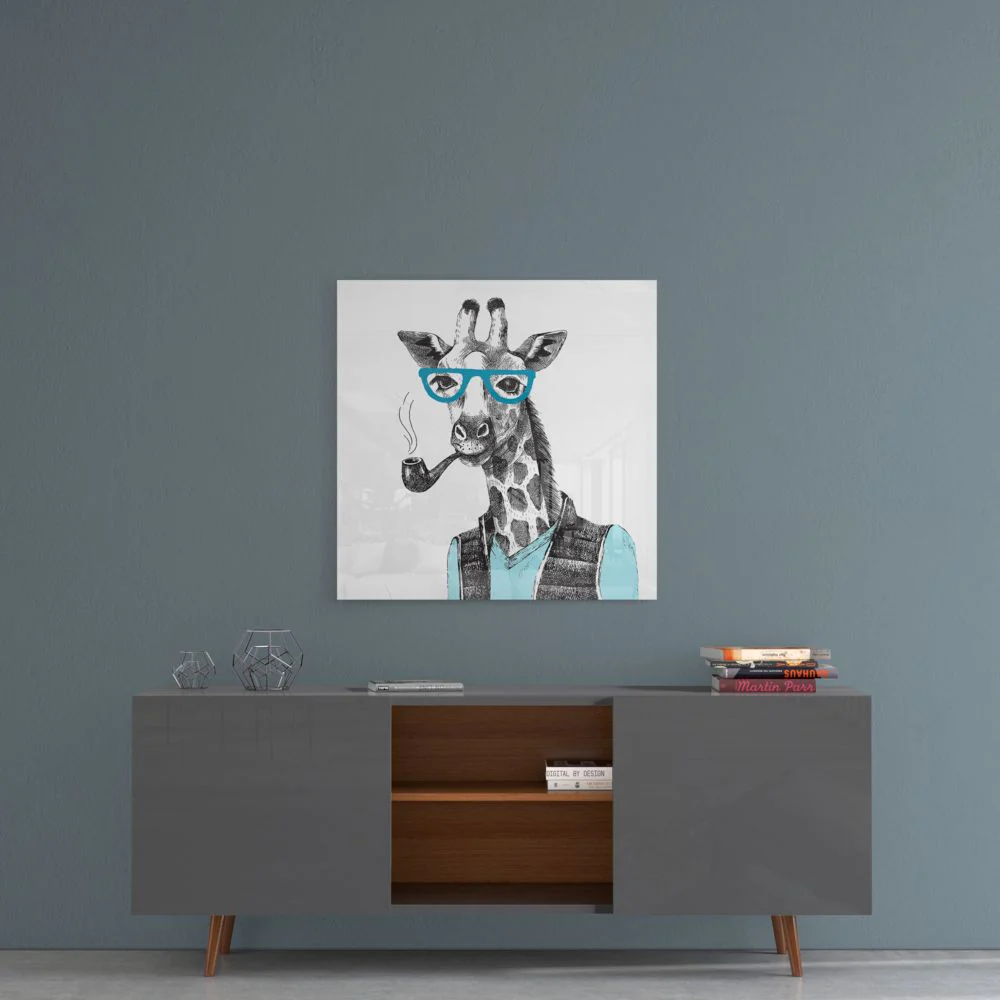 Mr. Giraffe Glass Wall Art - Image 5
