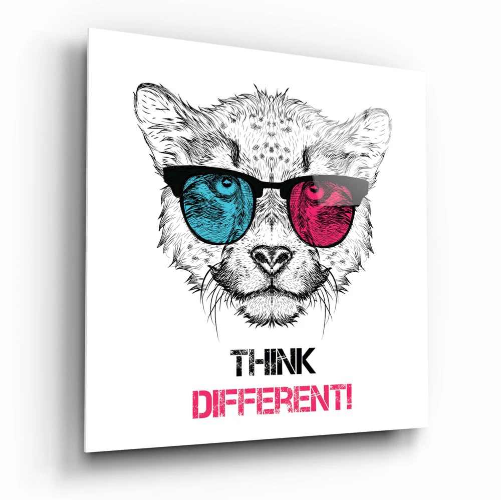 Think Differently Glass Wall Art - Image 2