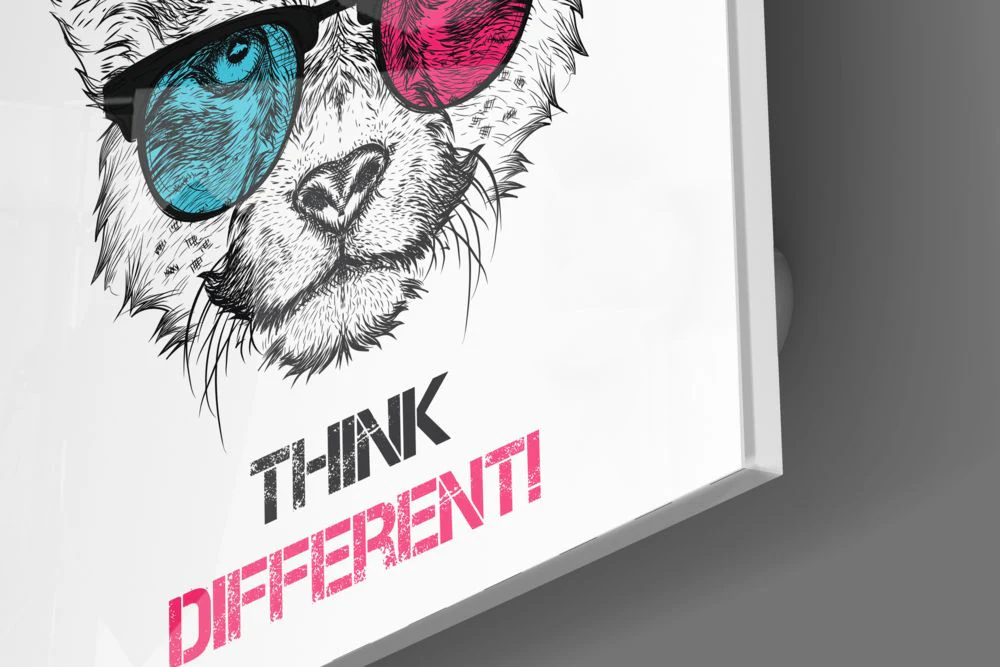 Think Differently Glass Wall Art - Image 3