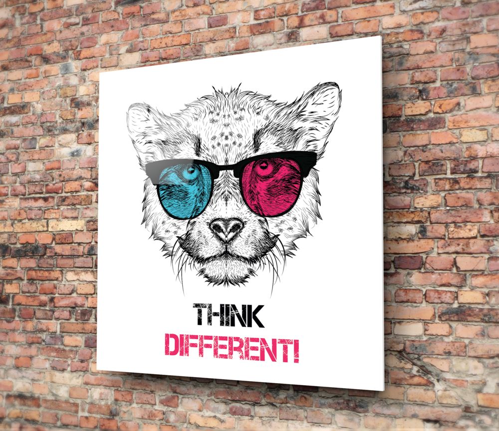 Think Differently Glass Wall Art - Image 4