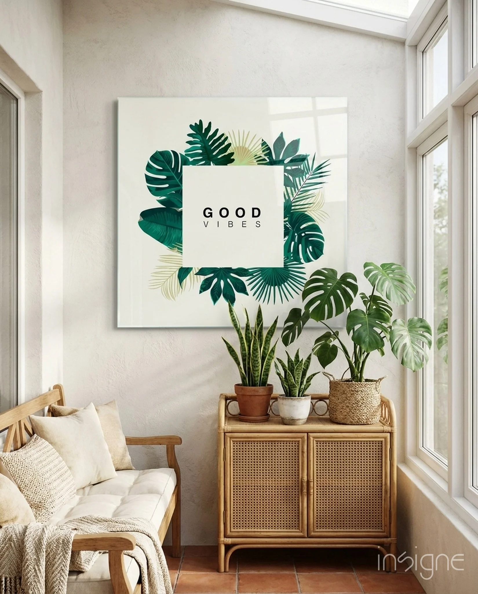 Good Feelings Glass Wall Art