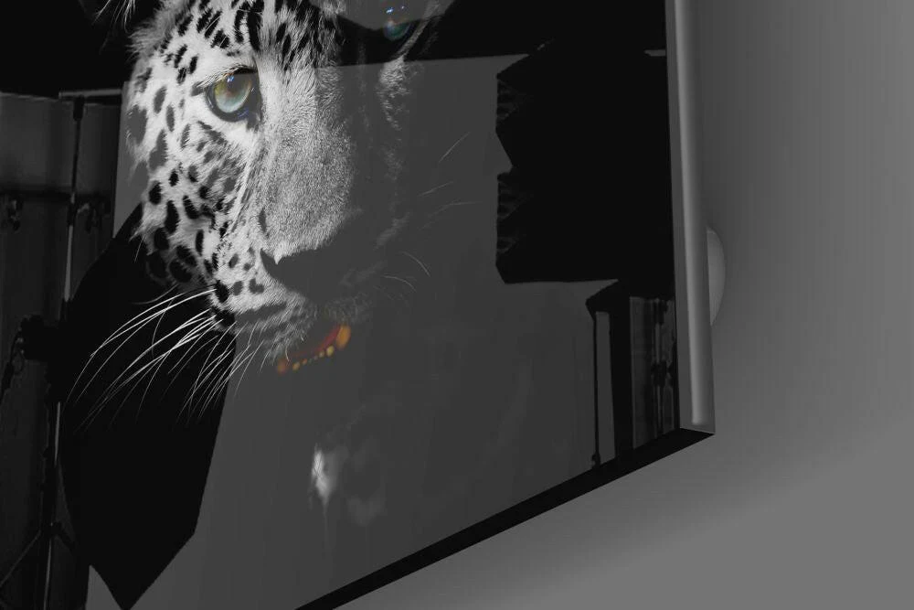 Leopard Glass Wall Art - Image 3