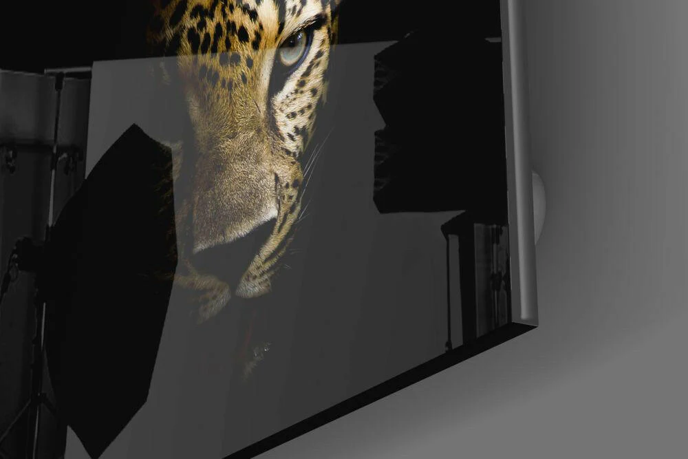 Leopard Glass Wall Art - Image 3