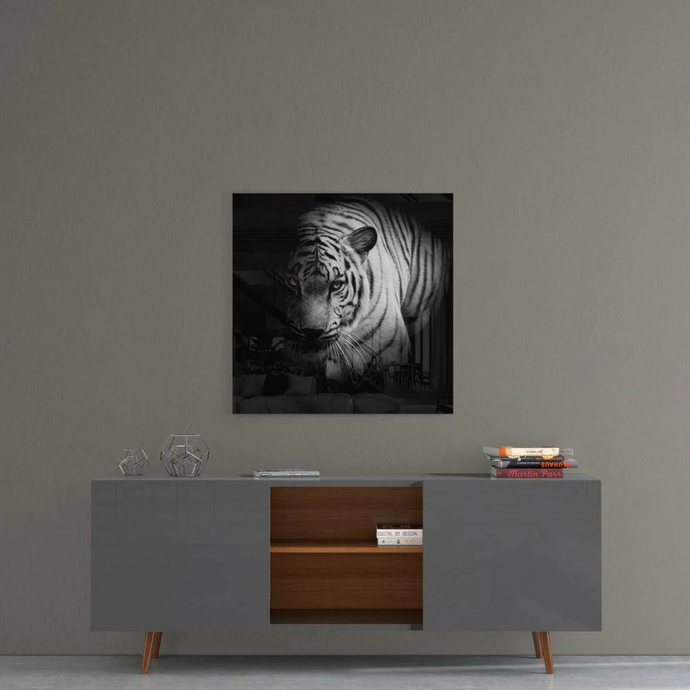 White Tiger Glass Wall Art - Image 4