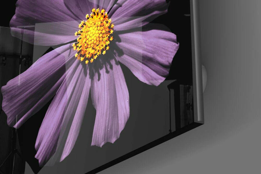 Pink Flower Glass Wall Art - Image 3