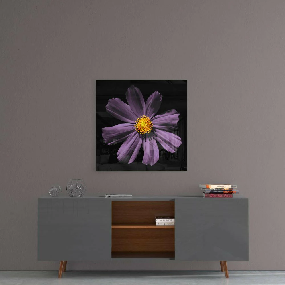 Pink Flower Glass Wall Art - Image 4