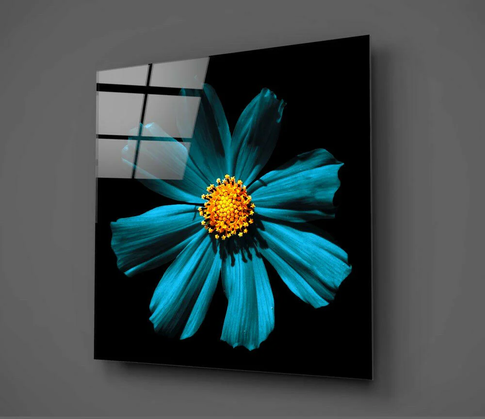 Green Flower Glass Wall Art - Image 2