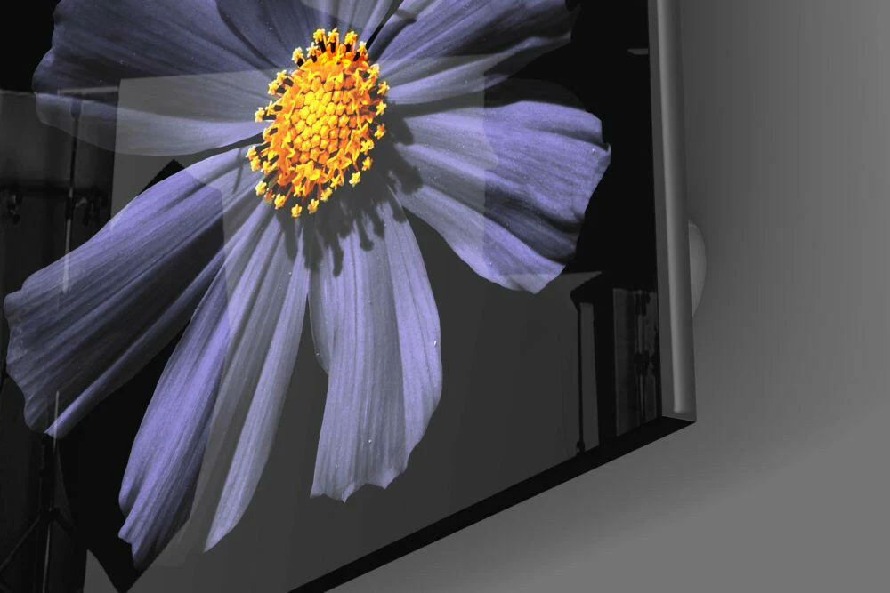 Purple Flower Glass Wall Art - Image 3