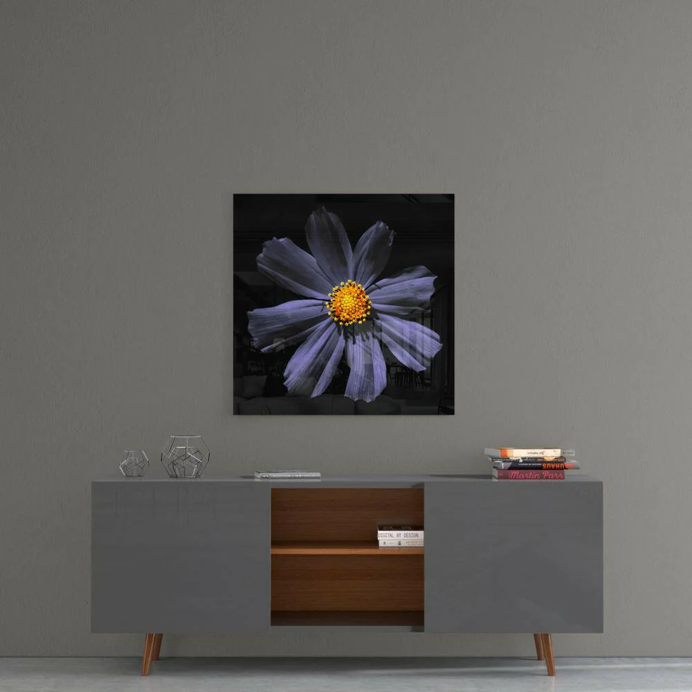 Purple Flower Glass Wall Art - Image 4