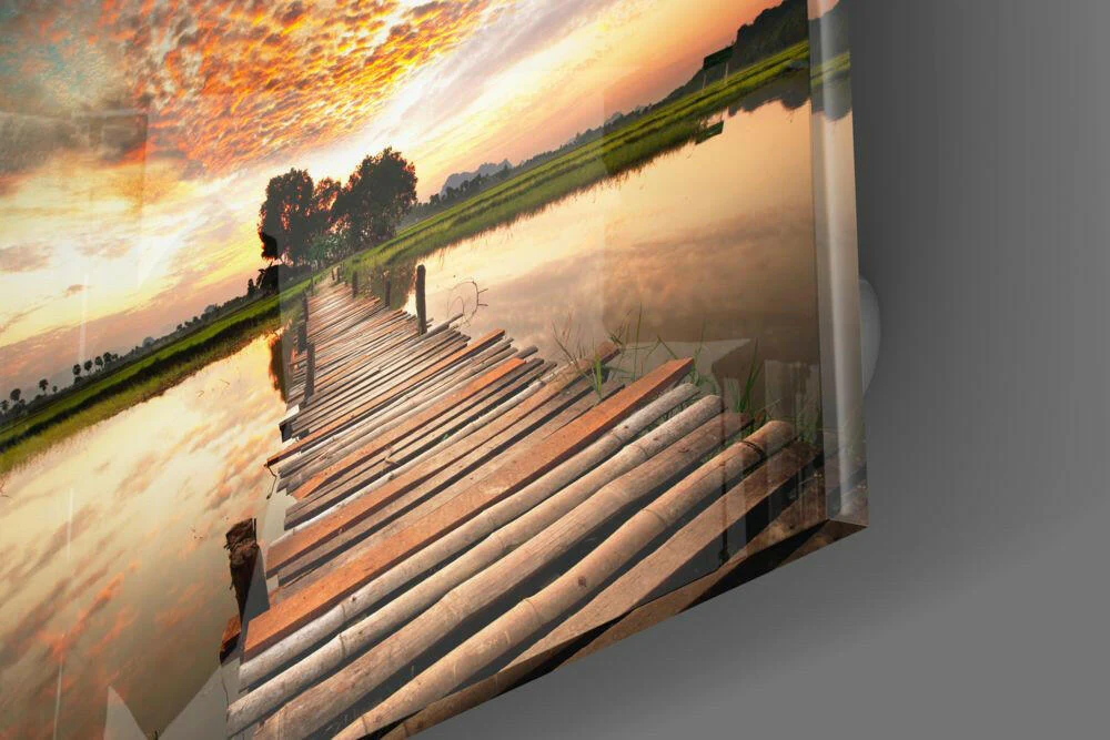 Dock and Landscape Glass Wall Art - Image 3