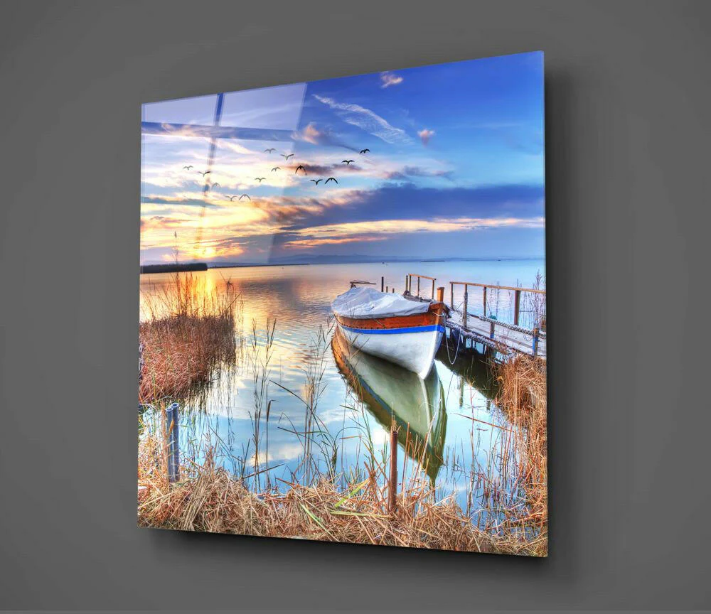 Lake Landscape Glass Wall Art - Image 2