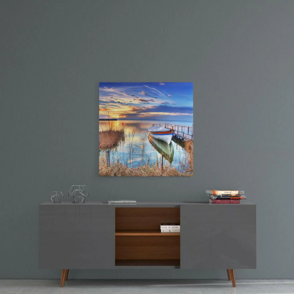 Lake Landscape Glass Wall Art - Image 4