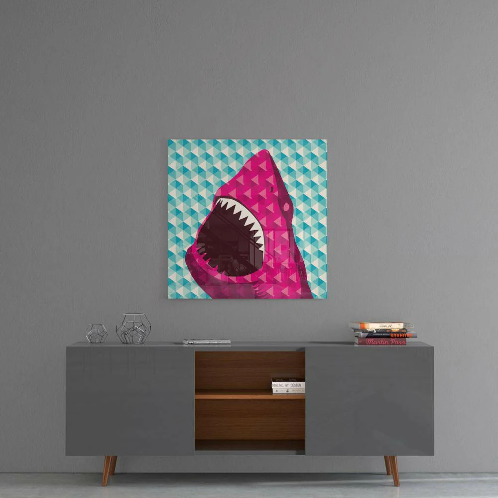Shark Glass Wall Art - Image 4
