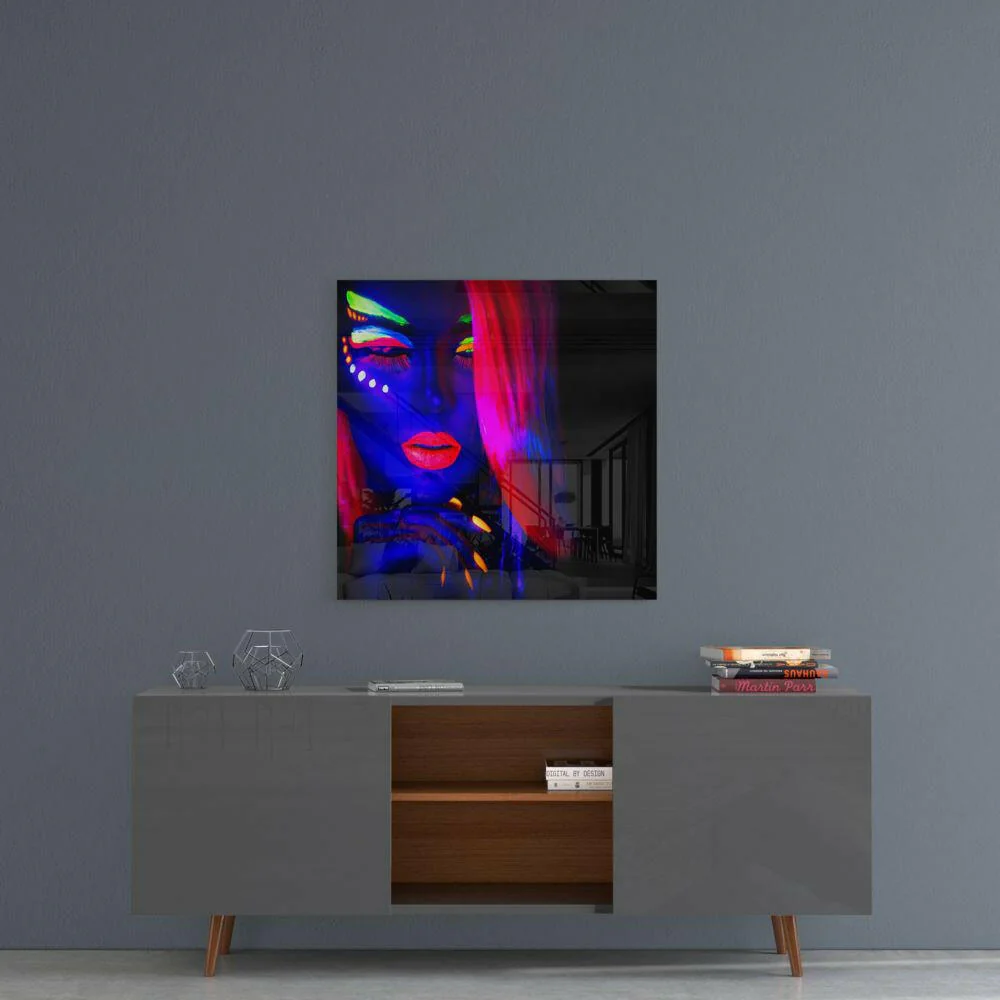 Woman Portrait Glass Wall Art - Image 4