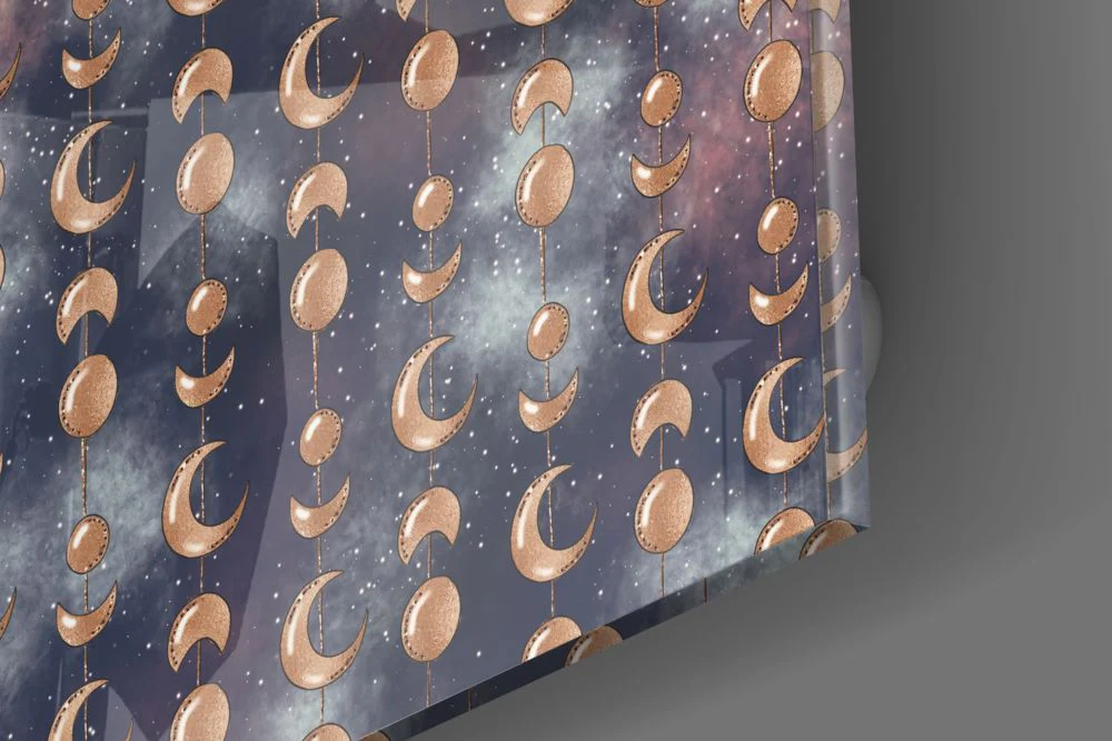 Moon Phrases Glass Wall Art - Image 3