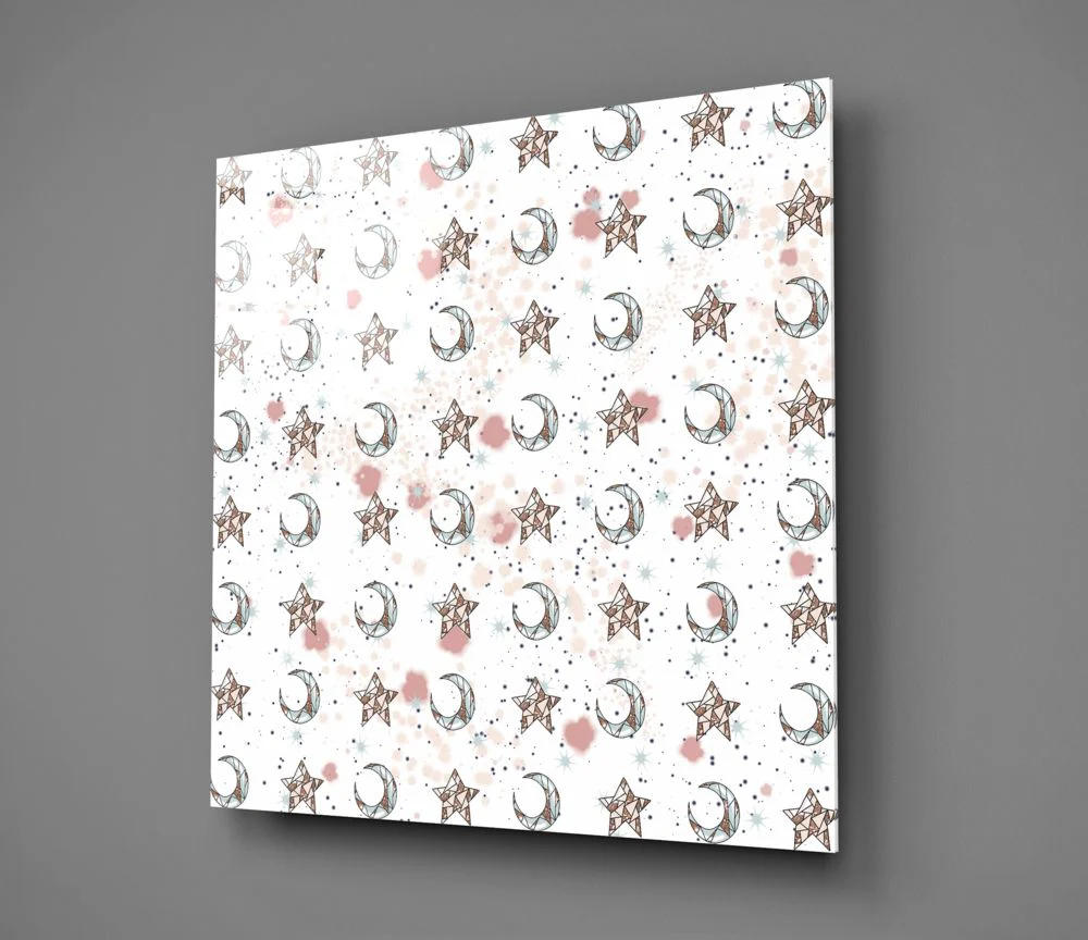 Moon Star Pattern Glass Wall Art - Image 2
