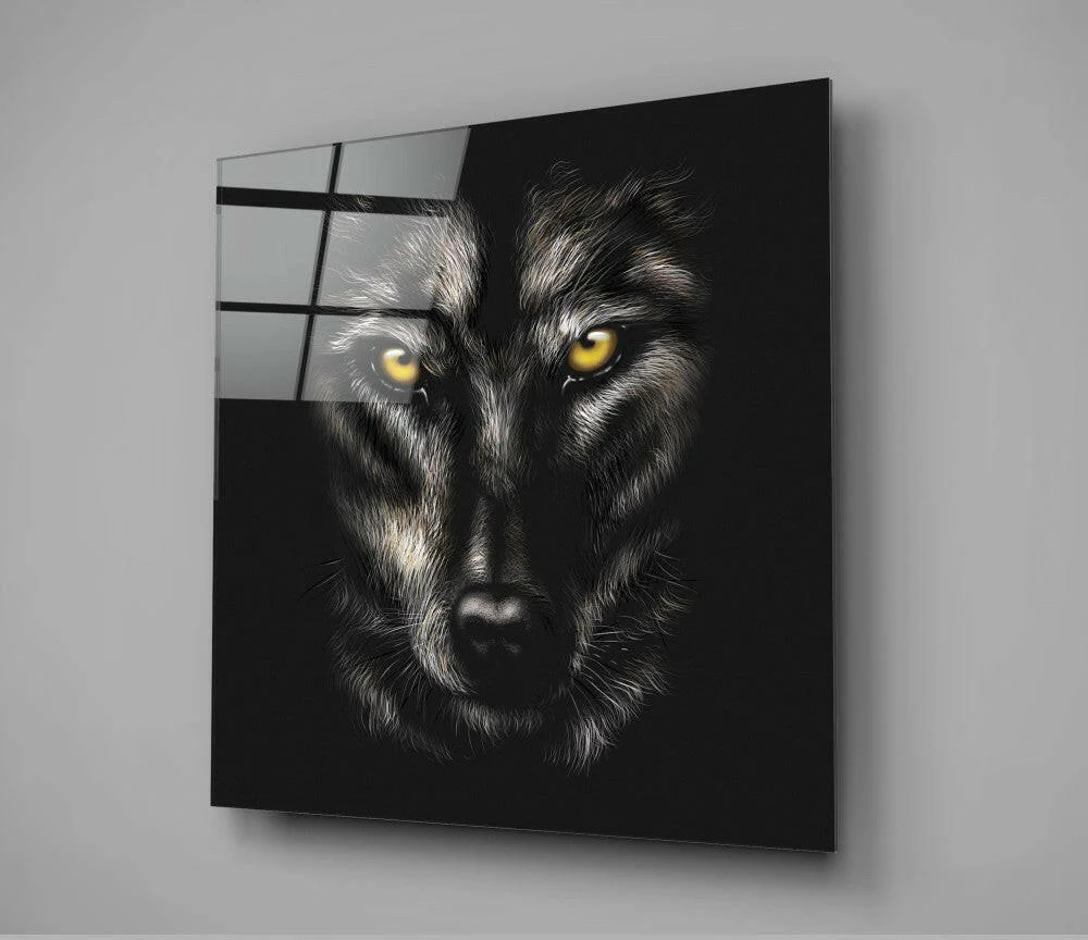 Eyes of the Wolf Glass Wall Art - Image 2