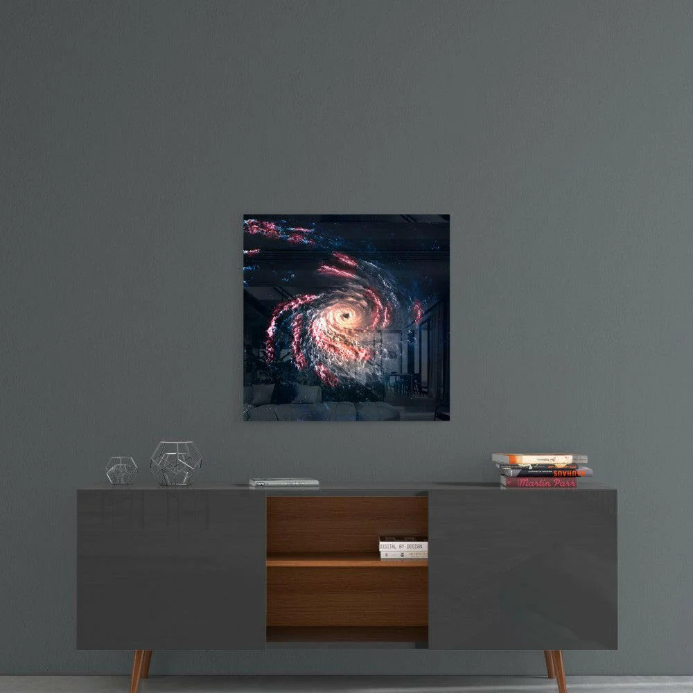 Space - Black Hole Glass Wall Art - Image 4