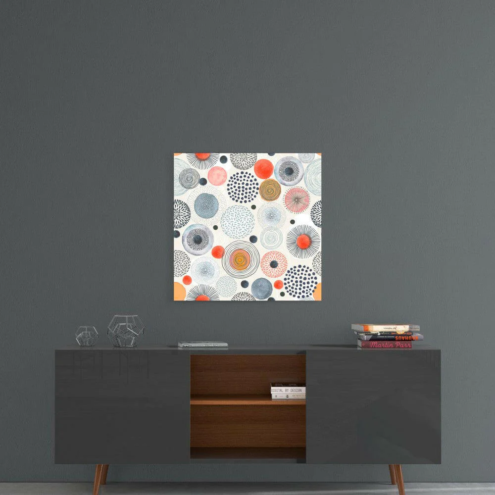 Dot to Flower Glass Wall Art - Image 4