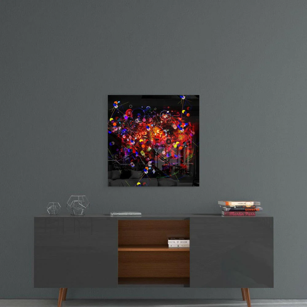 Mechanical Harmony Glass Wall Art - Image 4