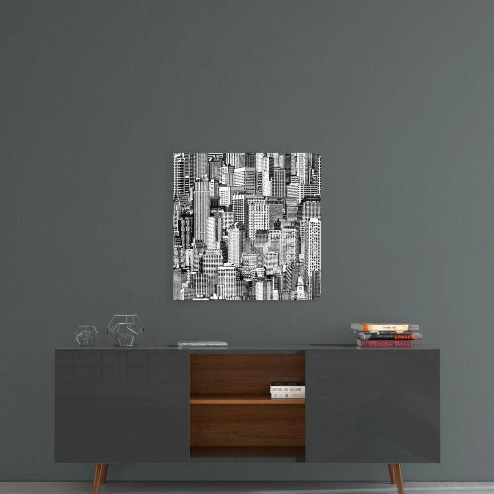 Solitude in the Crowd Glass Wall Art - Image 4