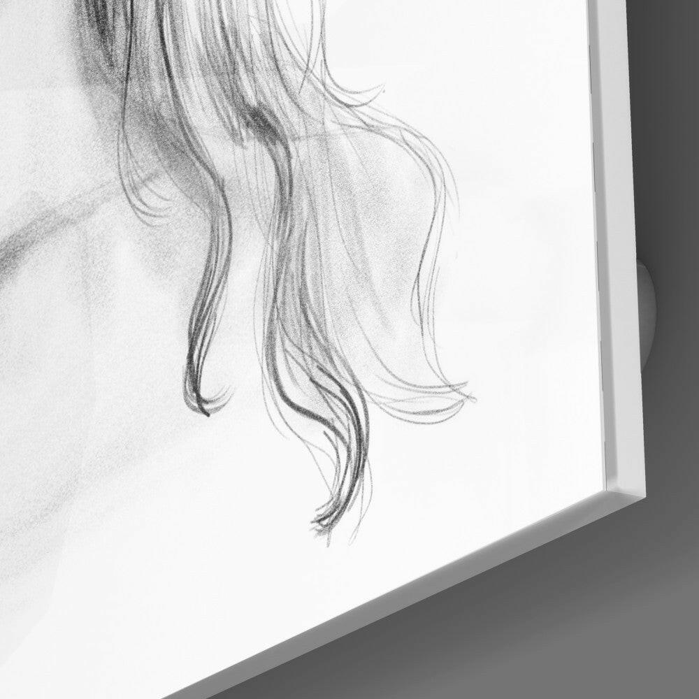 Flower Crowned Woman Glass Wall Art - Image 3