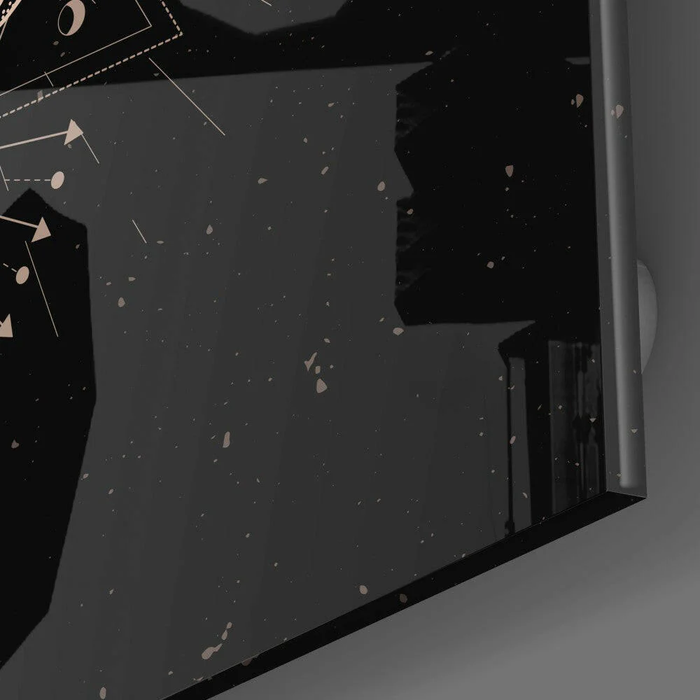 Da Vinci Style Butterfly Glass Wall Art - Image 3