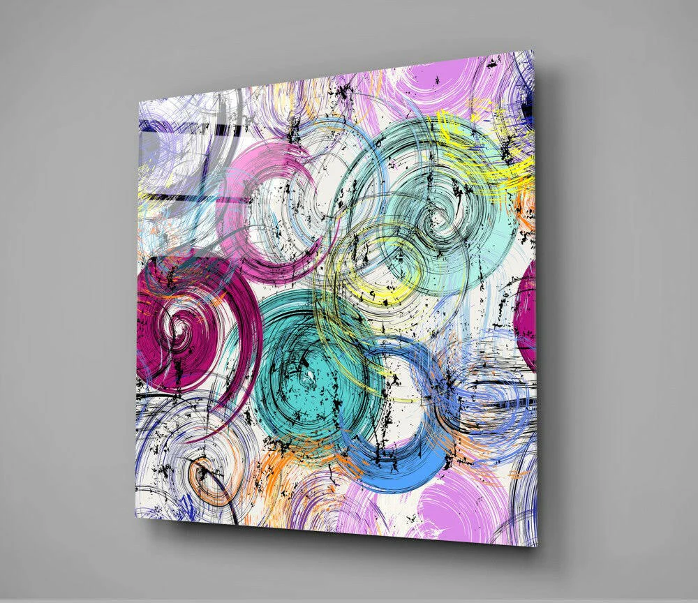 Abstract Snail Shells Glass Wall Art - Image 2