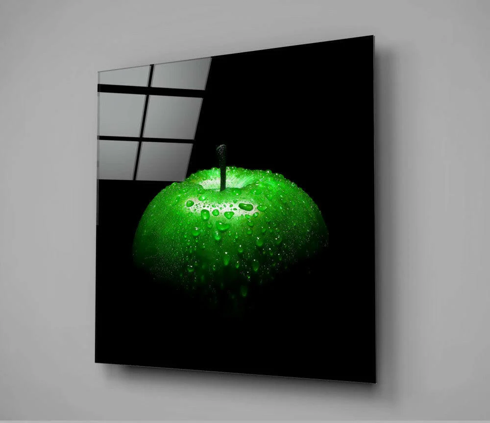 Green Apple Glass Wall Art - Image 2