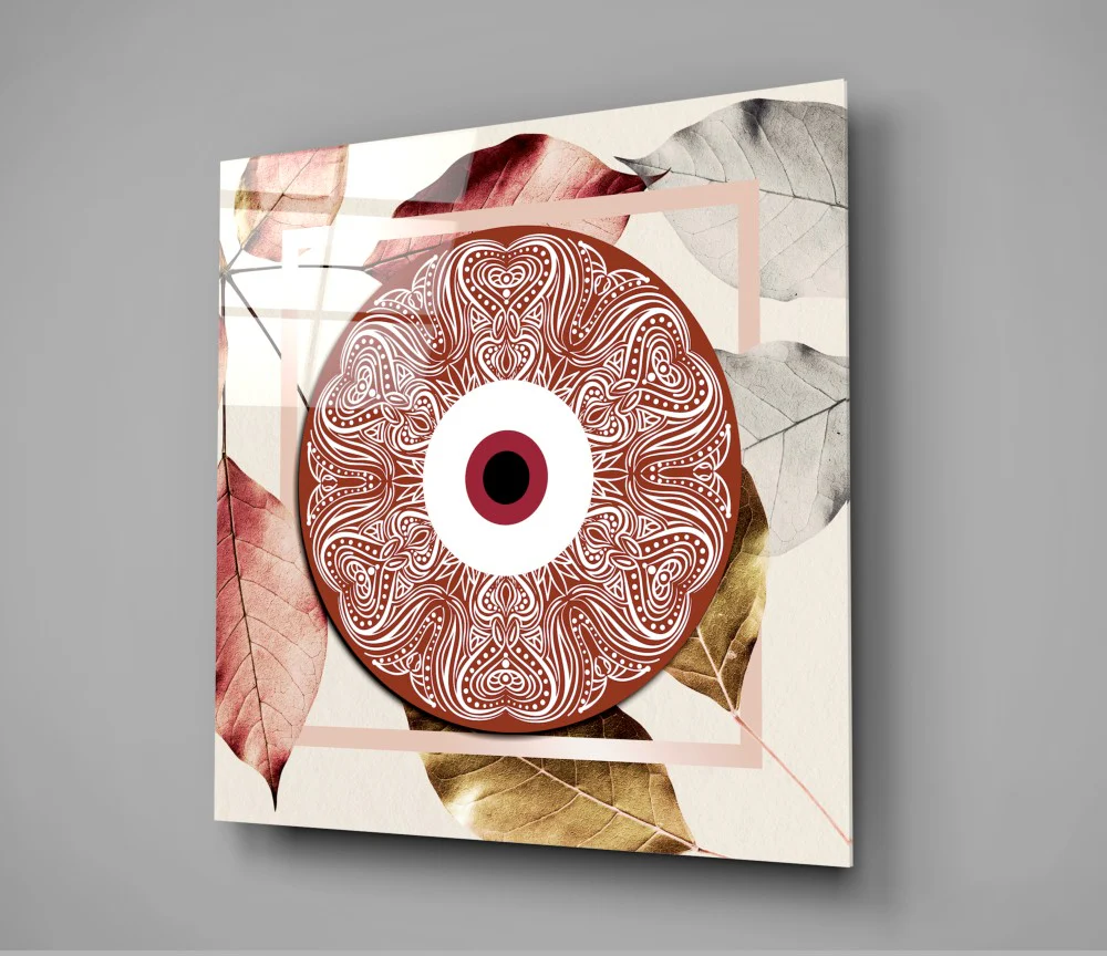 Red Evil Eye Glass Wall Art - Image 2
