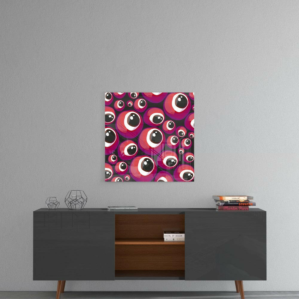 Red Evil Eye Beads Glass Wall Art - Image 4