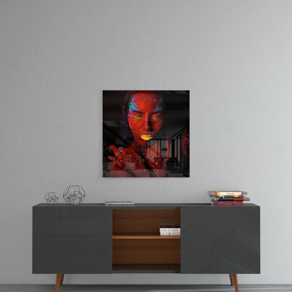 Ruby Woman Glass Wall Art - Image 4