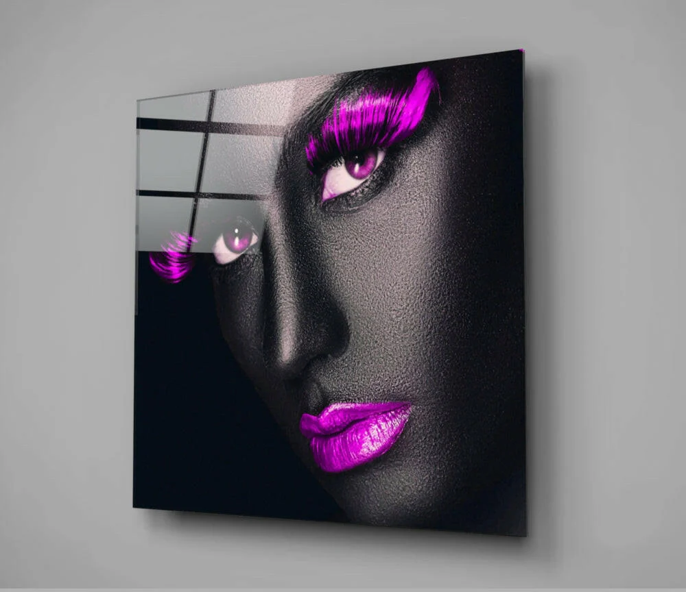 Pink Lashes Glass Wall Art - Image 2