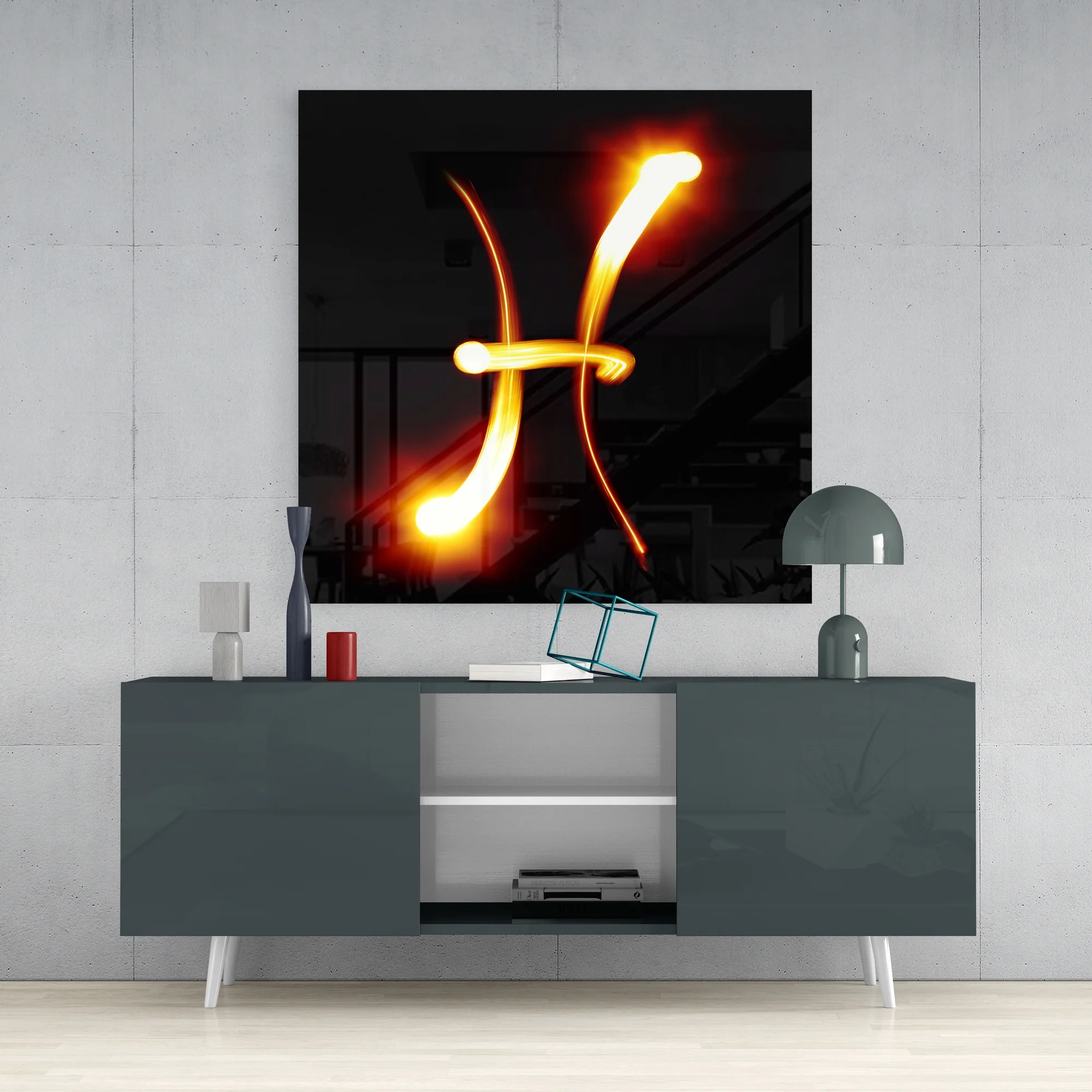 Horoscopes - Pisces Glass Wall Art - Image 4