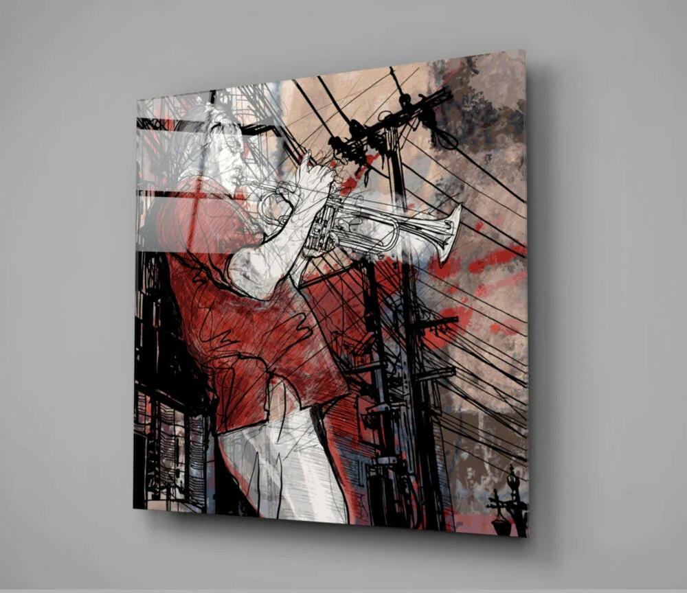 Trumpet Glass Wall Art - Image 2