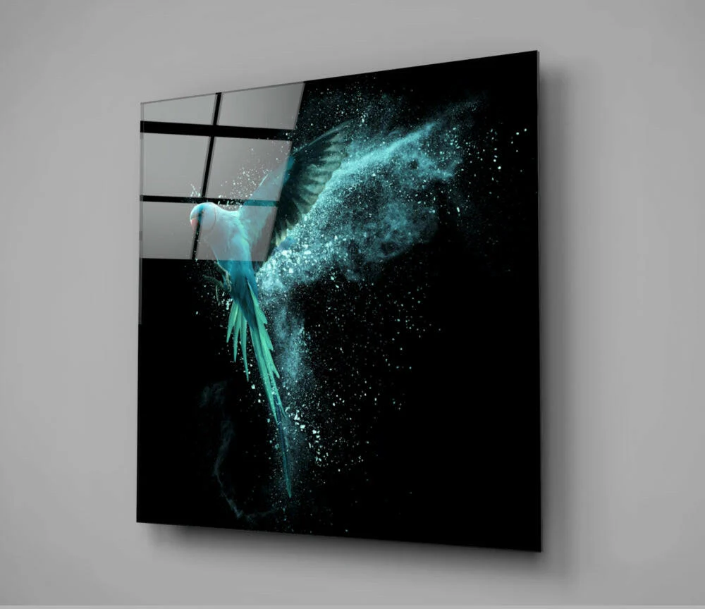 Luminous Wings Glass Wall Art - Image 2
