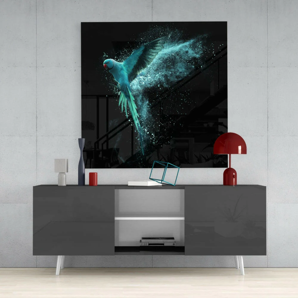 Luminous Wings Glass Wall Art - Image 4