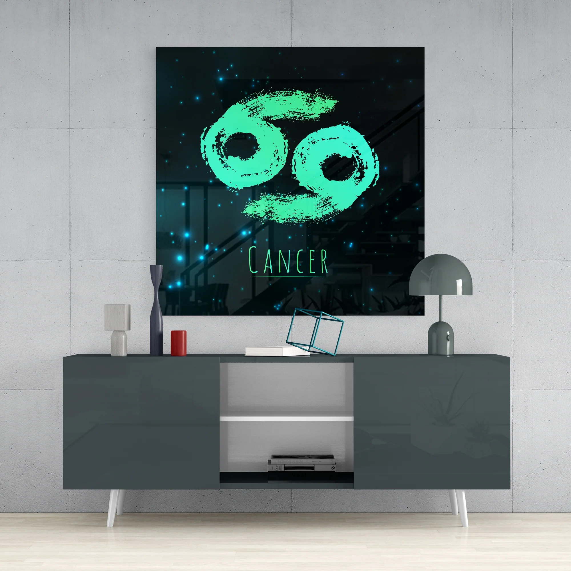 Horoscopes - Cancer Glass Wall Art - Image 4