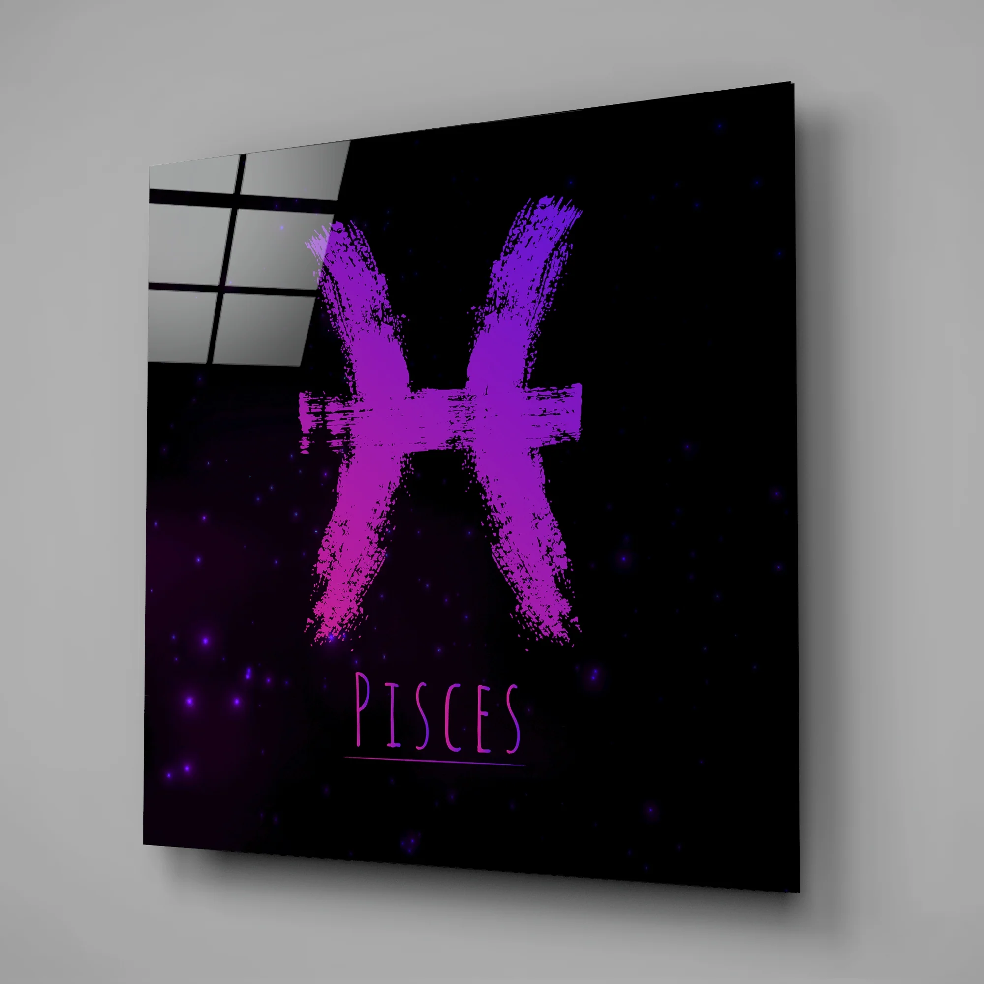 Horoscopes - Pisces Glass Wall Art - Image 2