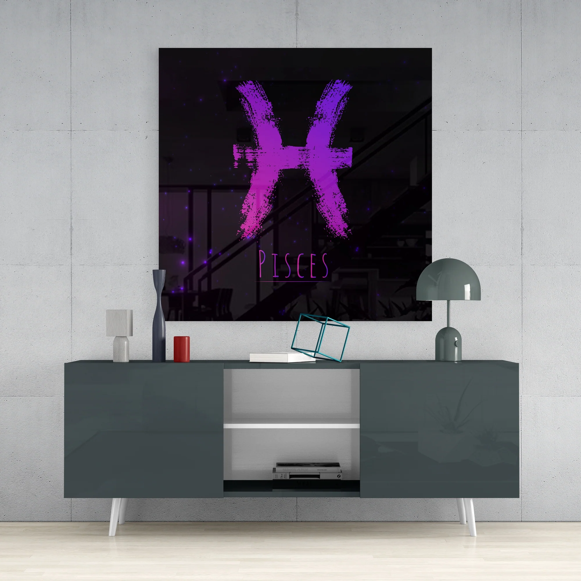 Horoscopes - Pisces Glass Wall Art - Image 4