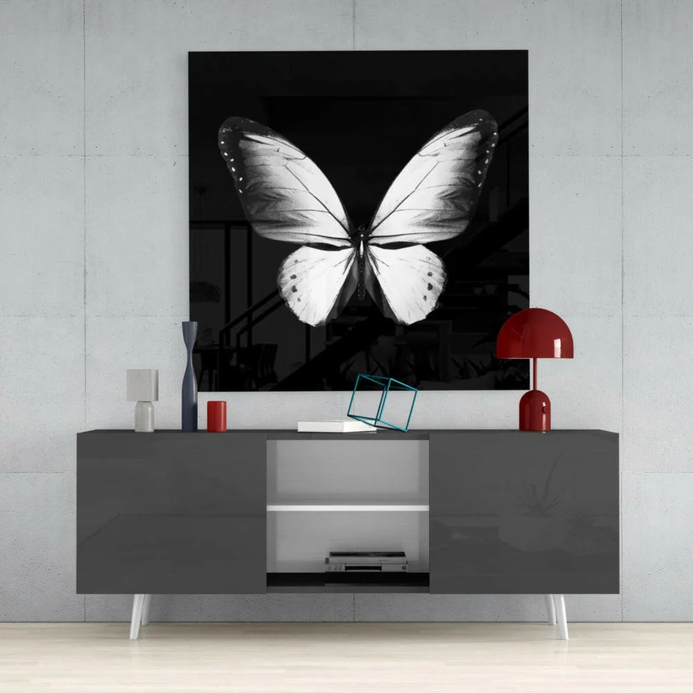 The Elegance of the Butterfly Glass Wall Art - Image 4