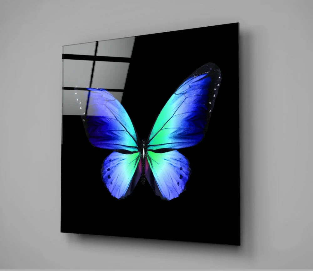 The Elegance of the Butterfly Glass Wall Art - Image 2