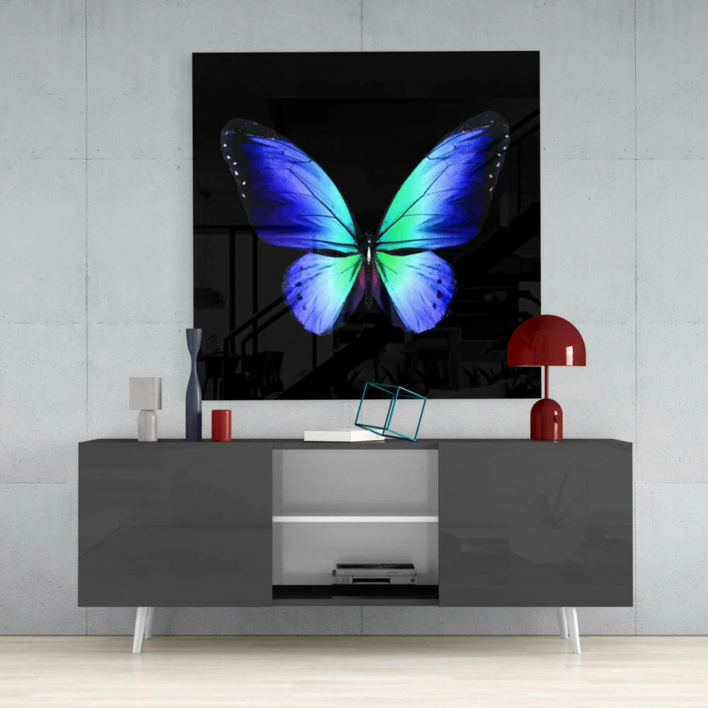 The Elegance of the Butterfly Glass Wall Art - Image 4