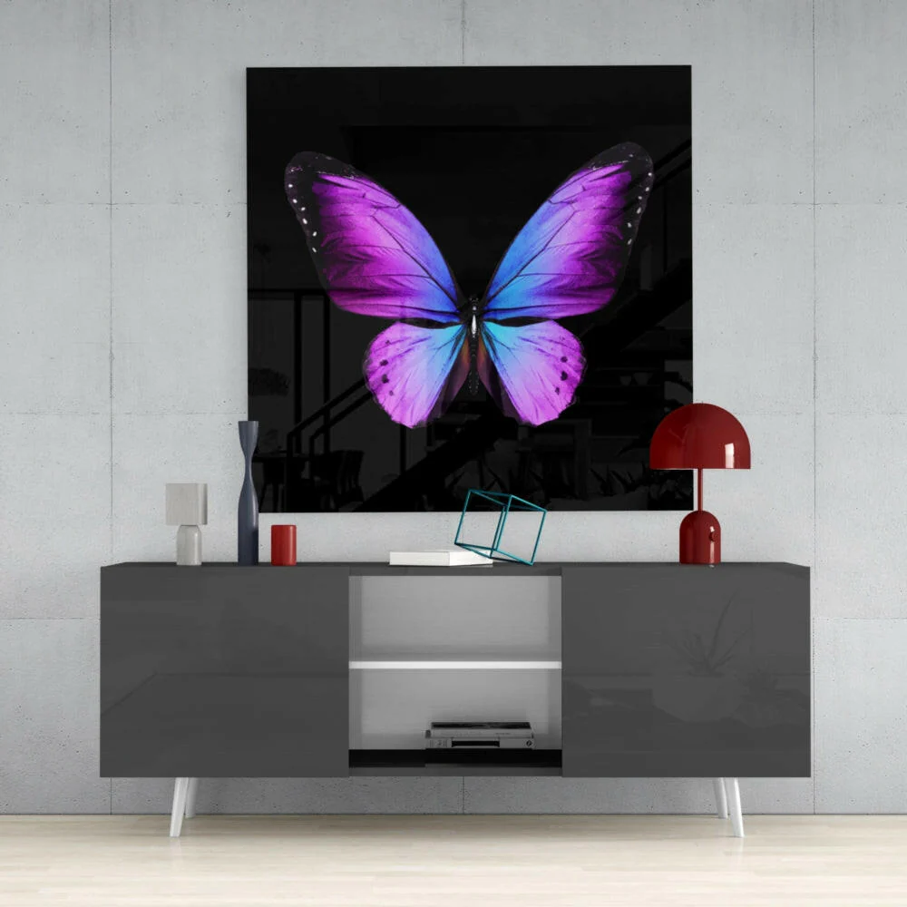 The Elegance of the Butterfly Glass Wall Art - Image 4