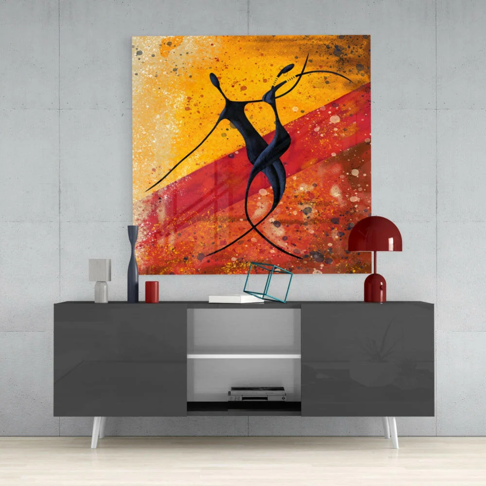 Dance of Shadows Glass Wall Art - Image 4